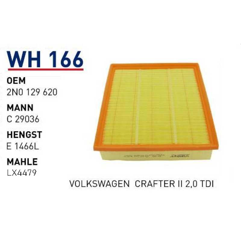 Wh166 Oem 2NO129620 Volkswagen crafter Otomobil hava filtre air filter