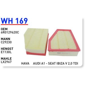 Wh169 Oem 6R0129620C Volkswagen audi A1 seat Ibiza Otomobil hava filtre air filter