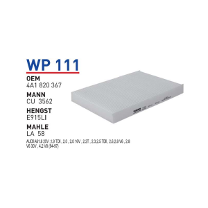 Wp111 Oem 4A1820367 Volkswagen audi A6 Otomobil polen filtre pollen filter