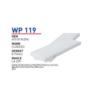 Wp119 Oem 4F0819439 A Volkswagen audi̇ A6 Otomobil polen filtre pollen filter