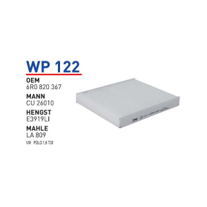 Wp122 Oem 6R0820367 Volkswagen polo Otomobil polen filtre pollen filter
