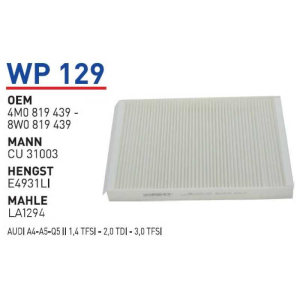 Wp129 Oem 4M0819439 Volkswagen audi A4-A5-Q5 Otomobil polen filtre pollen filter