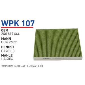 Wpk107 Oem 2Q0819644 Volkswagen polo audi Ibiza Otomobil polen filtre pollen filter