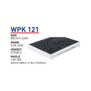 Wpk121 Oem 8K0819439 A Volkswagen audi A4 A5 cabriolet Otomobil polen filtre pollen filter