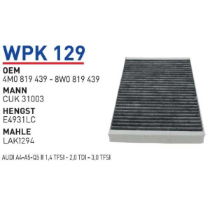 Wpk129 Oem 4M0819439 Volkswagen audi A4-A5-Q5 Otomobil polen filtre pollen filter