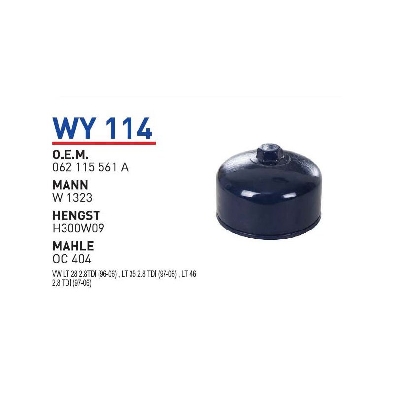Wy114 Oem 062115561 A Volkswagen Lt 46 Otomobil yağ filtre oil filter