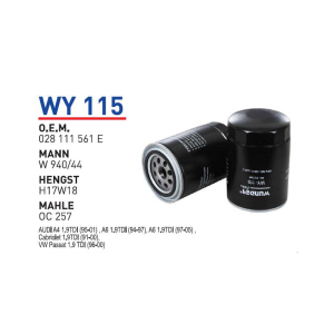 Wy115 Oem 028111561 E Volkswagen golf II passat caddy jetta Otomobil yağ filtre oil filter