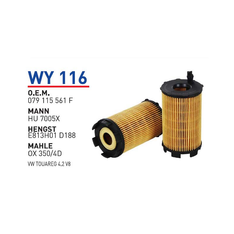 Wy116 Oem 079115561 F Volkswagen touareg 4.2 V8 Otomobil yağ filtre oil filter