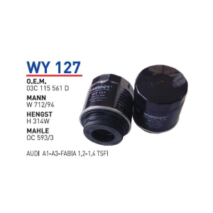 Wy127 Oem 03C115561D Volkswagen audi̇ fabi̇a Otomobil yağ filtre oil filter