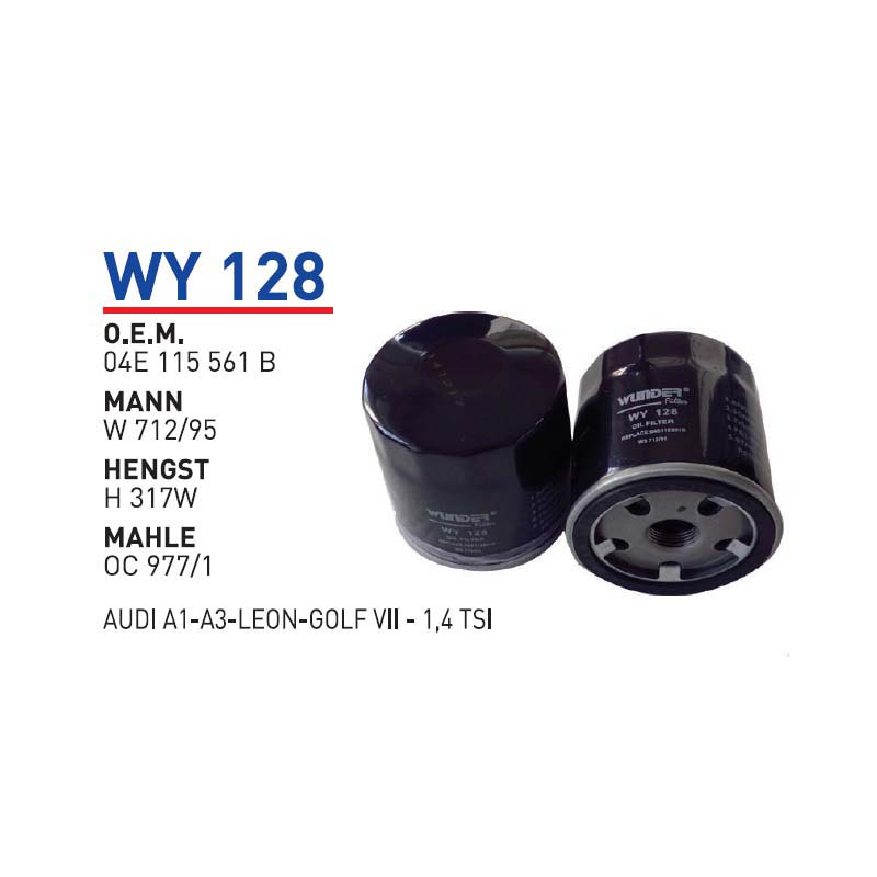 Wy128 Oem 04E115561B Volkswagen audi̇ leon golf polo Otomobil yağ filtre oil filter