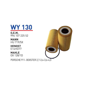 Wy130 Oem 99610722552 Volkswagen porsche boxster Otomobil yağ filtre oil filter