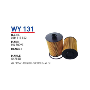 Wy131 Oem 03H115562 Volkswagen passat touareg super B Otomobil yağ filtre oil filter