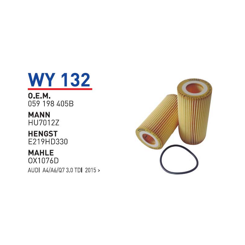 Wy132 Oem 059198405B Volkswagen audi A4 A6 Q7 Otomobil yağ filtre oil filter