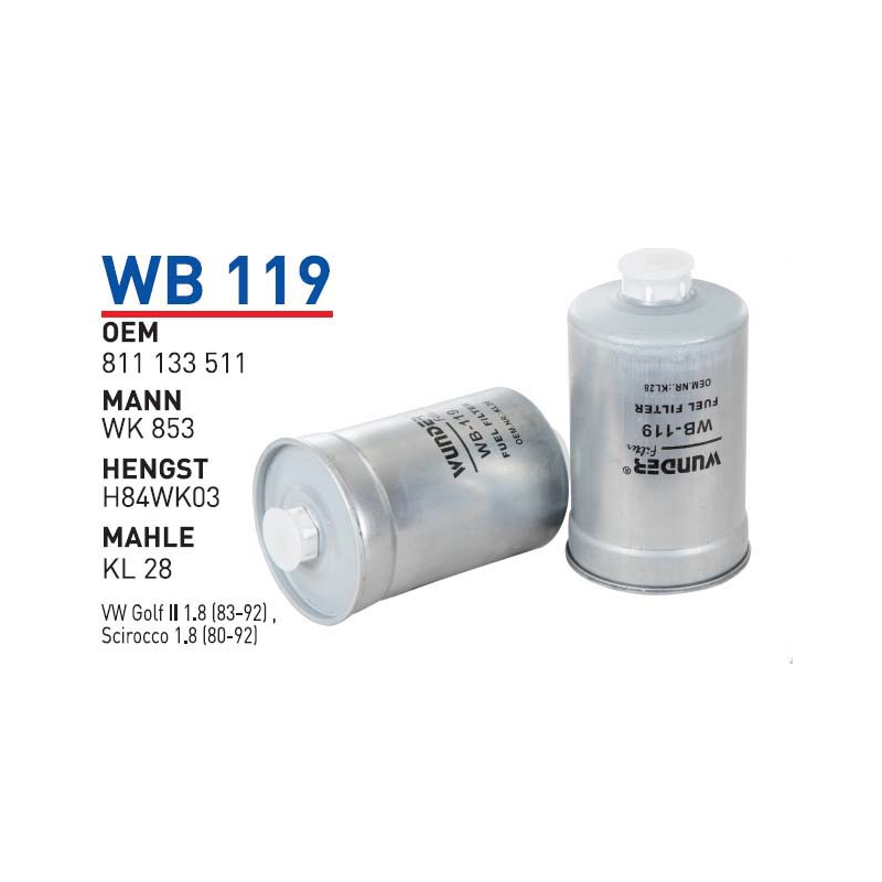 Wb119 Oem 811133511 Volkswagen golf Otomobil yakıt filtre dizel fuel filter diesel