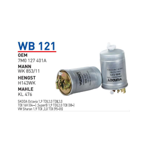Wb121 Oem 7M0127401A Volkswagen skoda sharan Otomobil yakıt filtre dizel fuel filter diesel