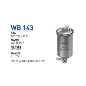 Wb143 Oem 8E0127401 C Volkswagen audi A4 Otomobil yakıt filtre dizel fuel filter diesel