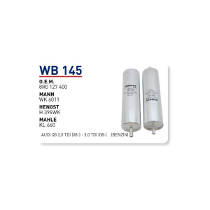 Wb145 Oem 8R0127400 Volkswagen audi Q5 Otomobil yakıt filtre dizel fuel filter diesel