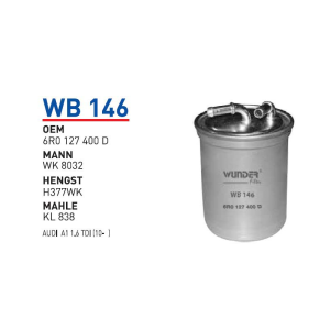 Wb146 Oem 6R0127400 D Volkswagen audi A1 Otomobil yakıt filtre dizel fuel filter diesel