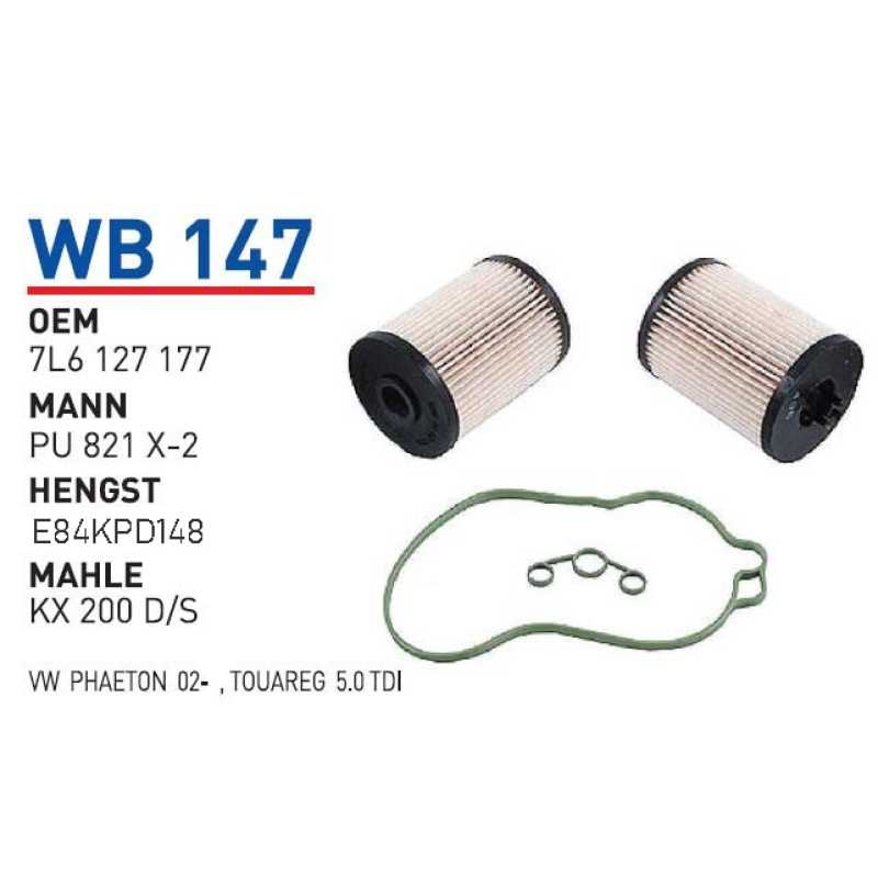 Wb147 Oem 7L6127177 Volkswagen phaeton touareg Otomobil yakıt filtre dizel fuel filter diesel