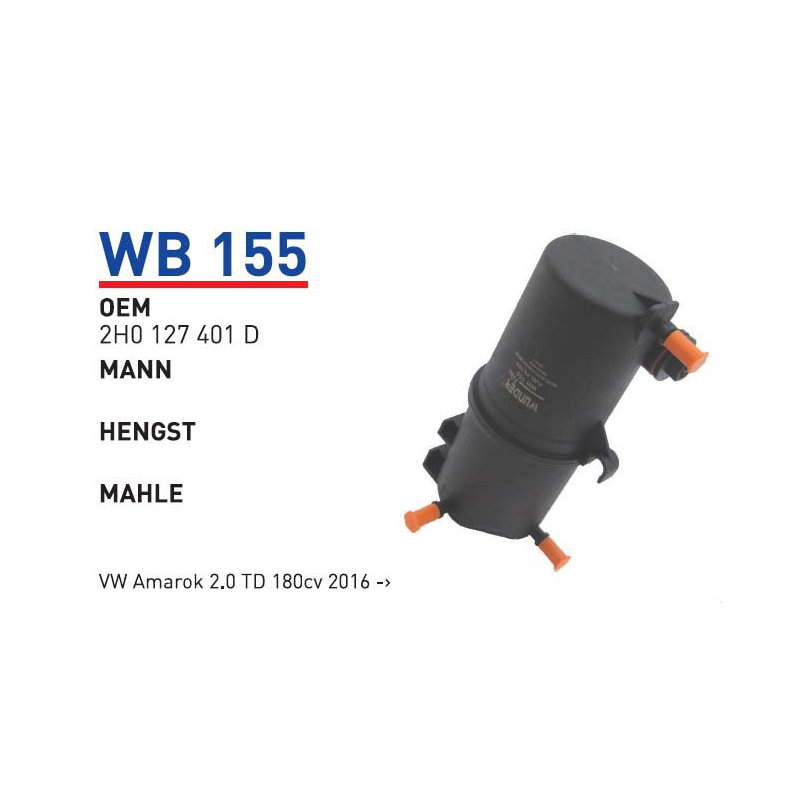 Wb155 Oem 2H0127401D Volkswagen amarok Otomobil yakıt filtre dizel fuel filter diesel