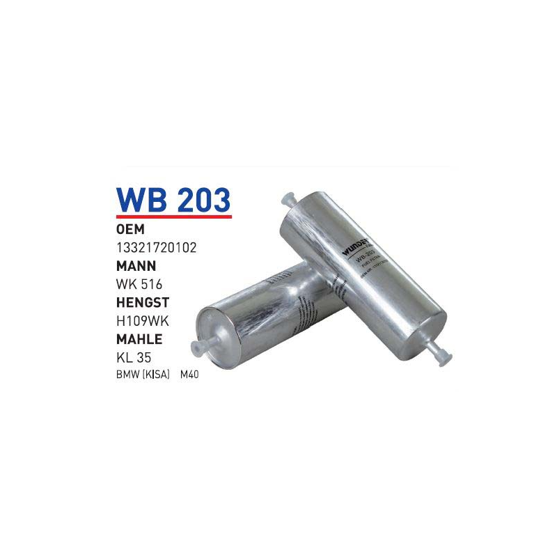 Wb203 Oem 13321720102 BMW E36 90-99 M40 Otomobil yakıt filtre benzin fuel filter gasoline