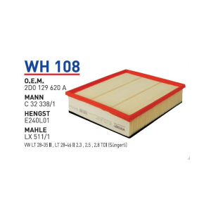 Wh108 Oem 2D0129620 A Mercedes sprinter Otomobil hava filtre air filter