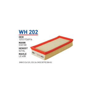 Wh202 Oem13721726916 BMW E34 520i-525i M50-M52 Otomobil hava filtre air filter