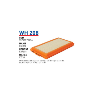 Wh208 Oem13721271254 BMW E12-E21-E28-E30 3 SERIE M10-M20-M30 Otomobil hava filtre air filter