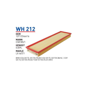 Wh212 Oem 13712246416 BMW E36 325T D-E34 525 TD-E39 525TD M51 Otomobil hava filtre air filter