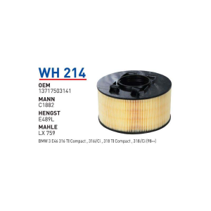 Wh214 Oem 13717503141 BMW 3 SERiE E46-316 Ti-318 Ti N42 Otomobil hava filtre air filter
