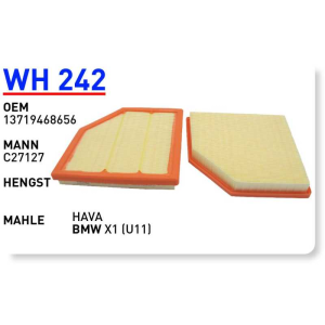 Wh242 Oem 13719468656 BMW X1 (U11) Otomobil hava filtre air filter