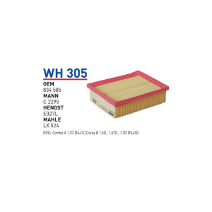 Wh305 Oem 834585 Opel combo A corsa B Otomobil hava filtre air filter