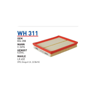 Wh311 Oem 834288 Opel omega A Otomobil hava filtre air filter