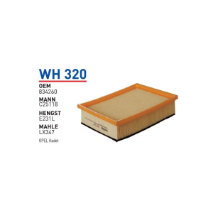 Wh320 Oem 834260 Opel kadet Otomobil hava filtre air filter