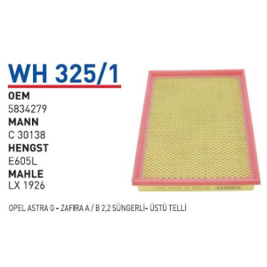 Wh325/1 Oem 5834279 Opel astra G zafira A-B Otomobil hava filtre air filter