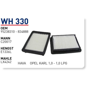 Wh330 Oem 95238310 Oem 834888 Opel karl lpg Otomobil hava filtre air filter