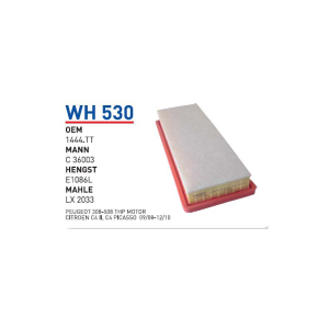 Wh530 Oem 1444.TT Mini Cooper II Citroen C4 Peugeot Otomobil hava filtre air filter