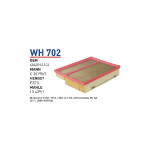 Wh702 Oem 6040941404 Mercedes 202 CLK 200-230 Kompressor C 200 ML 320 Otomobil hava filtre air filter