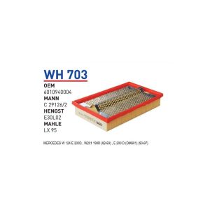 Wh703 Oem 6010940004 Mercedes 124 E 200 D 201 190 D Otomobil hava filtre air filter