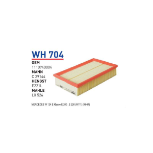 Wh704 Oem 1110940004 Mercedes 124 E klasse E 200 E 220 (M111) (93-97) Otomobil hava filtre air filter