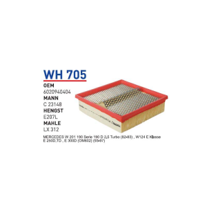 Wh705 Oem 6020940404 Mercedes 124 E250 Td E300 Td 201 190 2.5 Td Otomobil hava filtre air filter
