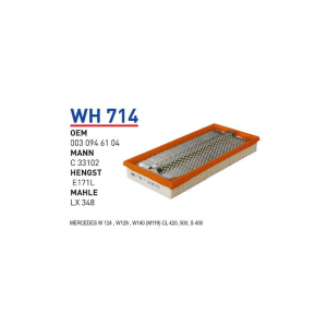 Wh714 Oem 0030946104 Mercedes 140 Eklass W124 W129 E500 S 500 CL 420 Otomobil hava filtre air filter