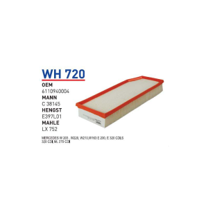 Wh720 Oem 6110940004 Mercedes 210 E200 E220 CDİ 220 S 320 CDİ ML 270 CDİ Otomobil hava filtre air filter