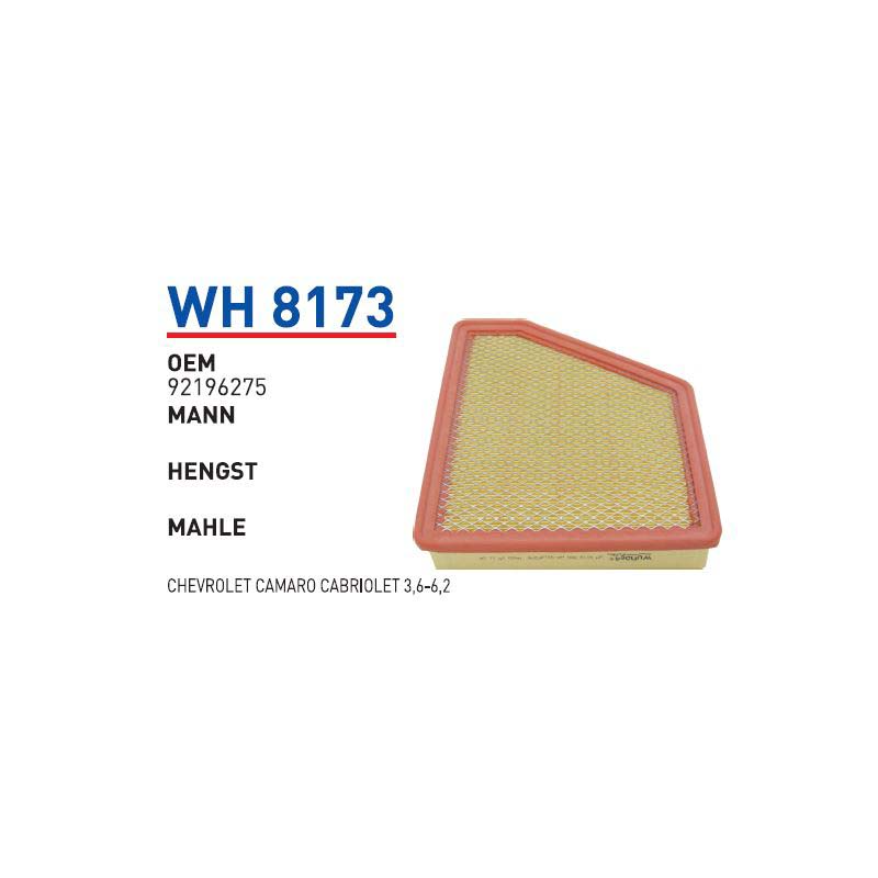 Wh8173 Oem 92196275 Chevrolet camaro cabriolet Otomobil hava filtre air filter