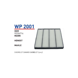 Wp2001 Oem 92234714 Chevrolet camaro cabriolet Otomobil polen filtre pollen filter