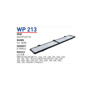 Wp213 Oem 64319142115 BMW 1 SERIE-3 SERIE E90 X1 E84 Otomobil polen filtre pollen filter