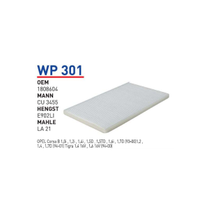Wp301 Oem 1808604 Opel corsa B tigra Otomobil polen filtre pollen filter