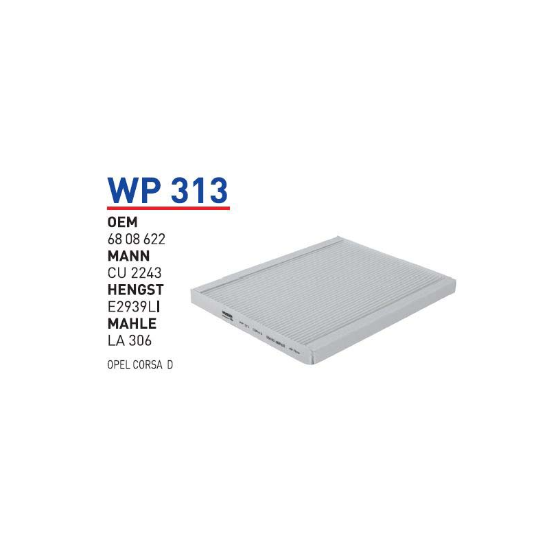 Wp313 Oem 6808622 Opel corsa D Otomobil polen filtre pollen filter