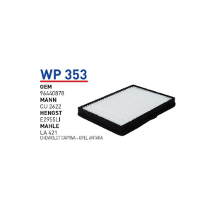 Wp353 Oem 96440878 Chevrolet captiva opel antara Otomobil polen filtre pollen filter