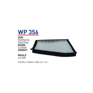 Wp356 Oem 96296618 Oem 96327366 Chevrolet evanda epi̇ca Otomobil polen filtre pollen filter